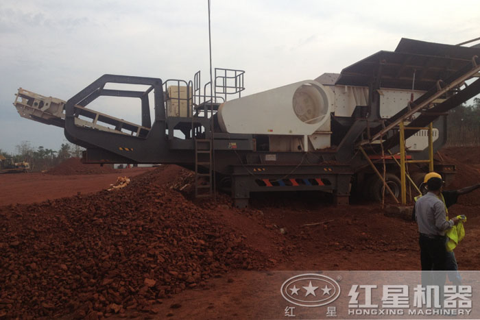 移動破碎站工作現(xiàn)場