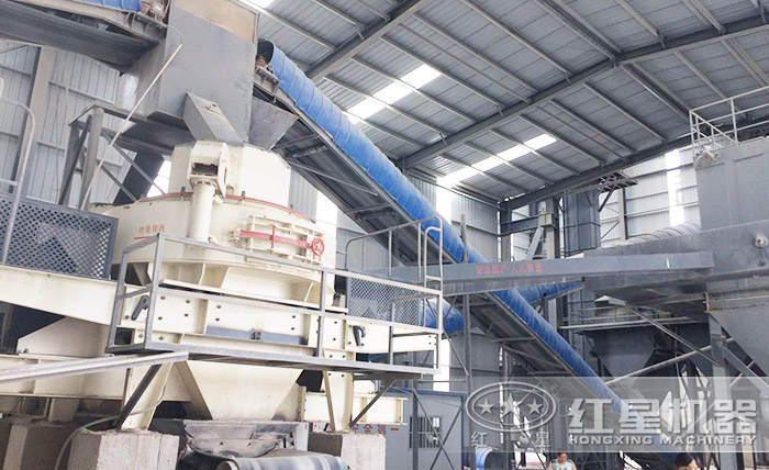 紅星廠家為用戶推選的河石制沙設(shè)備已投入生產(chǎn)
