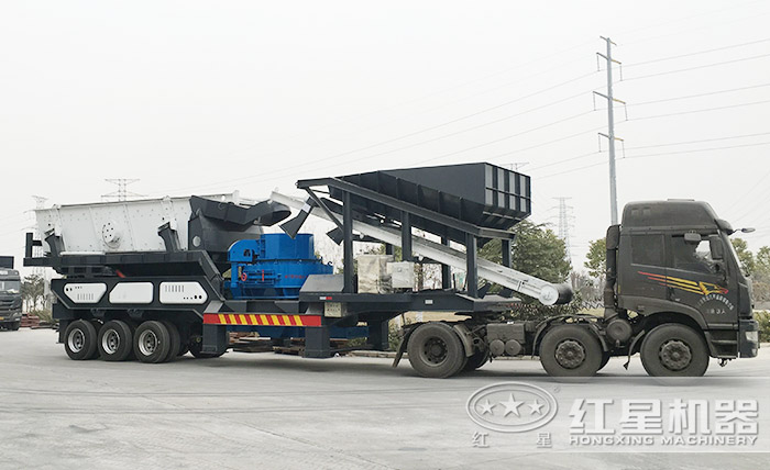 紅星為用戶送車載輪胎移動制沙設(shè)備