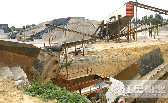 山東濰坊破碎生產(chǎn)線現(xiàn)場