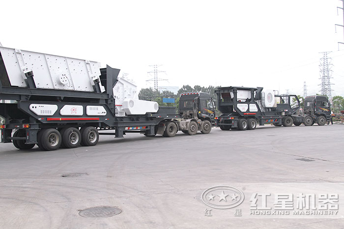 紅星車載式石子磕碎機車間直接發(fā)貨