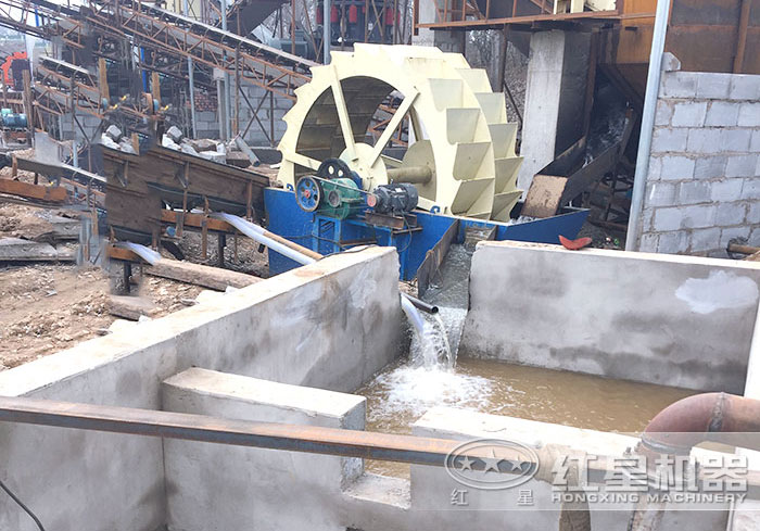 輪斗洗沙機(jī)清洗沙子展示