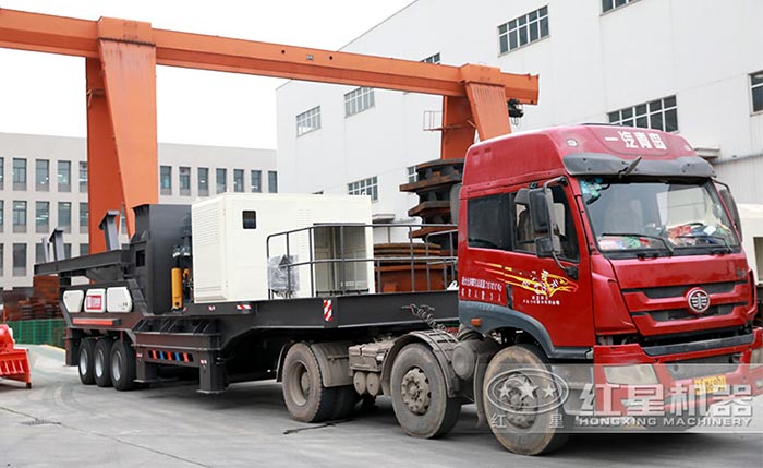 紅星可移動(dòng)破碎機(jī)車(chē)間直接發(fā)貨