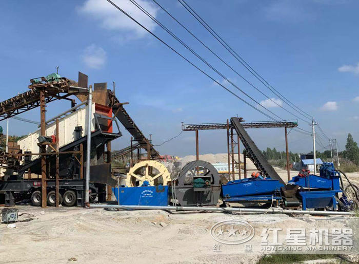 紅星洗砂回收一體機客戶現(xiàn)場