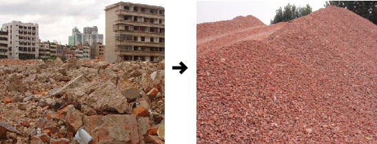 建筑垃圾粉碎效果 建筑垃圾粉碎效果