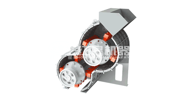 雙級破碎機(jī)破碎物料展示