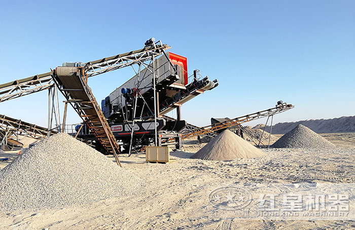 移動制沙生產(chǎn)現(xiàn)場