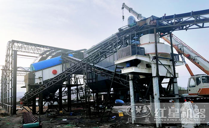 紅星機(jī)器為用戶配置的固定作業(yè)的沙子生產(chǎn)線