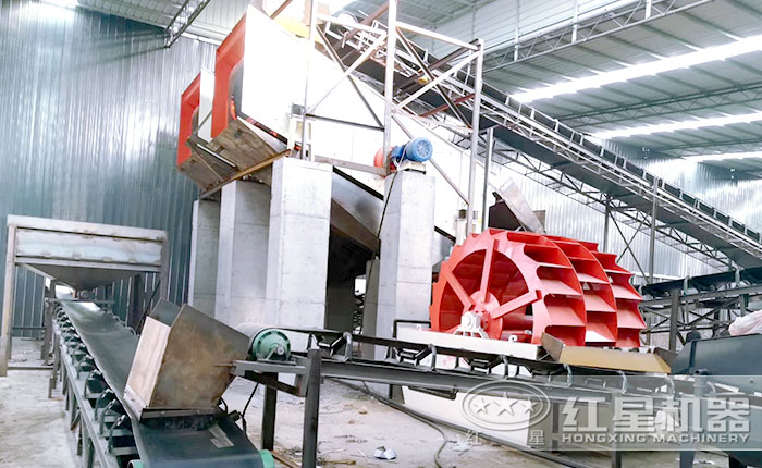 3020型輪斗洗砂機施工作業(yè)現(xiàn)場