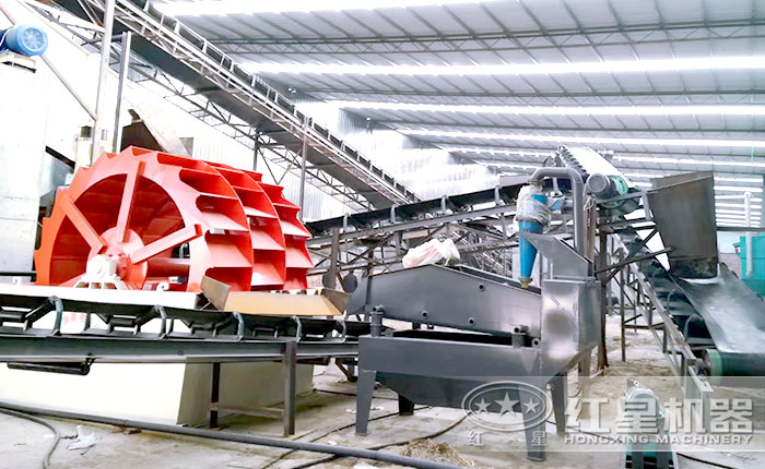 洗砂機配合細沙回收機作業(yè)