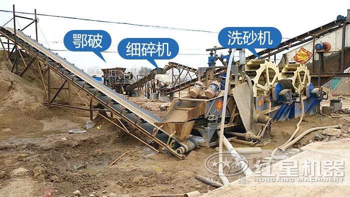 一整套水洗砂設(shè)備用戶現(xiàn)場