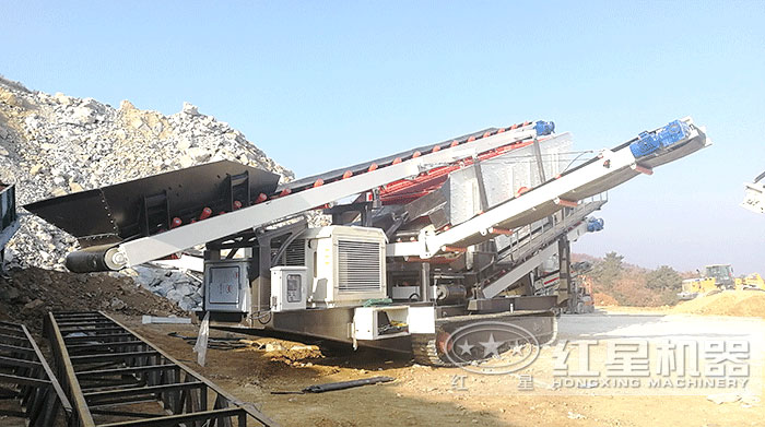 “多功能”移動(dòng)碎石機(jī)器柴油機(jī)可發(fā)電作業(yè)