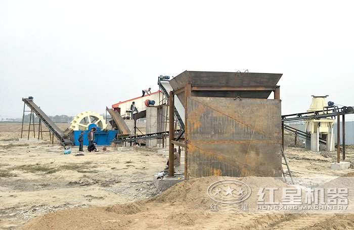 室外制沙洗沙現(xiàn)場