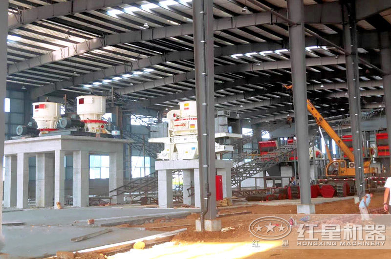 湖北黃岡固定式破碎安裝現(xiàn)場圖