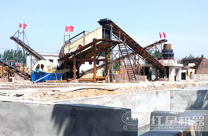 大型洗沙場施工現(xiàn)場