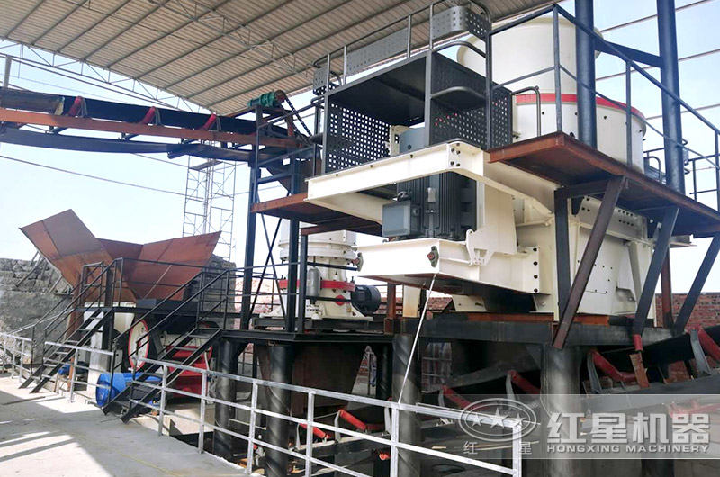 移動(dòng)制砂生產(chǎn)線-建在廠房?jī)?nèi)環(huán)保防塵