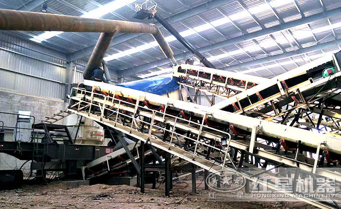 移動制砂機現場