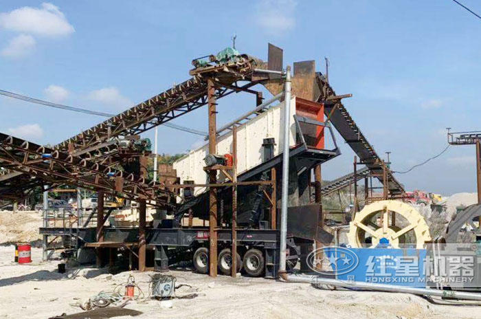 沖擊式制砂移動破碎機——安徽生產(chǎn)現(xiàn)場