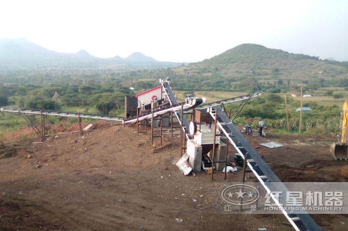 碎砂生產(chǎn)線現(xiàn)場