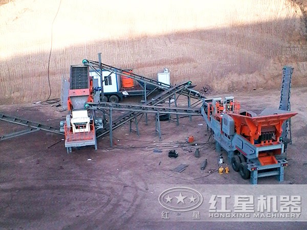 建筑垃圾破碎站多臺聯(lián)機作業(yè)，處理方式更多樣