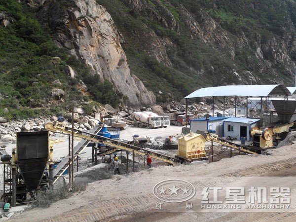 紅星砂石生產(chǎn)線現(xiàn)場(chǎng)