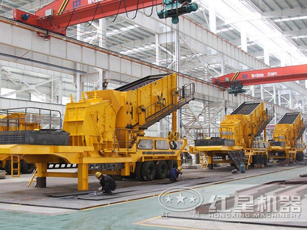 HX系列移動(dòng)磕石子機(jī)