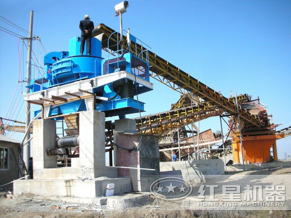 新型節(jié)能環(huán)保制砂機(jī)現(xiàn)場(chǎng)應(yīng)用，前景好