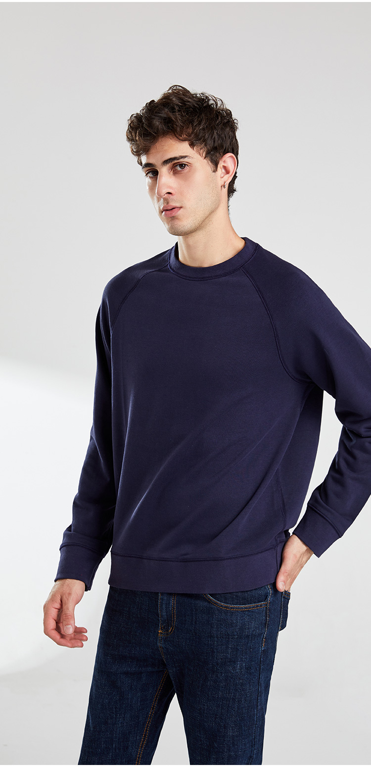 衛(wèi)衣定制 時尚衛(wèi)衣男士春季 藏藍色舒適衛(wèi)衣